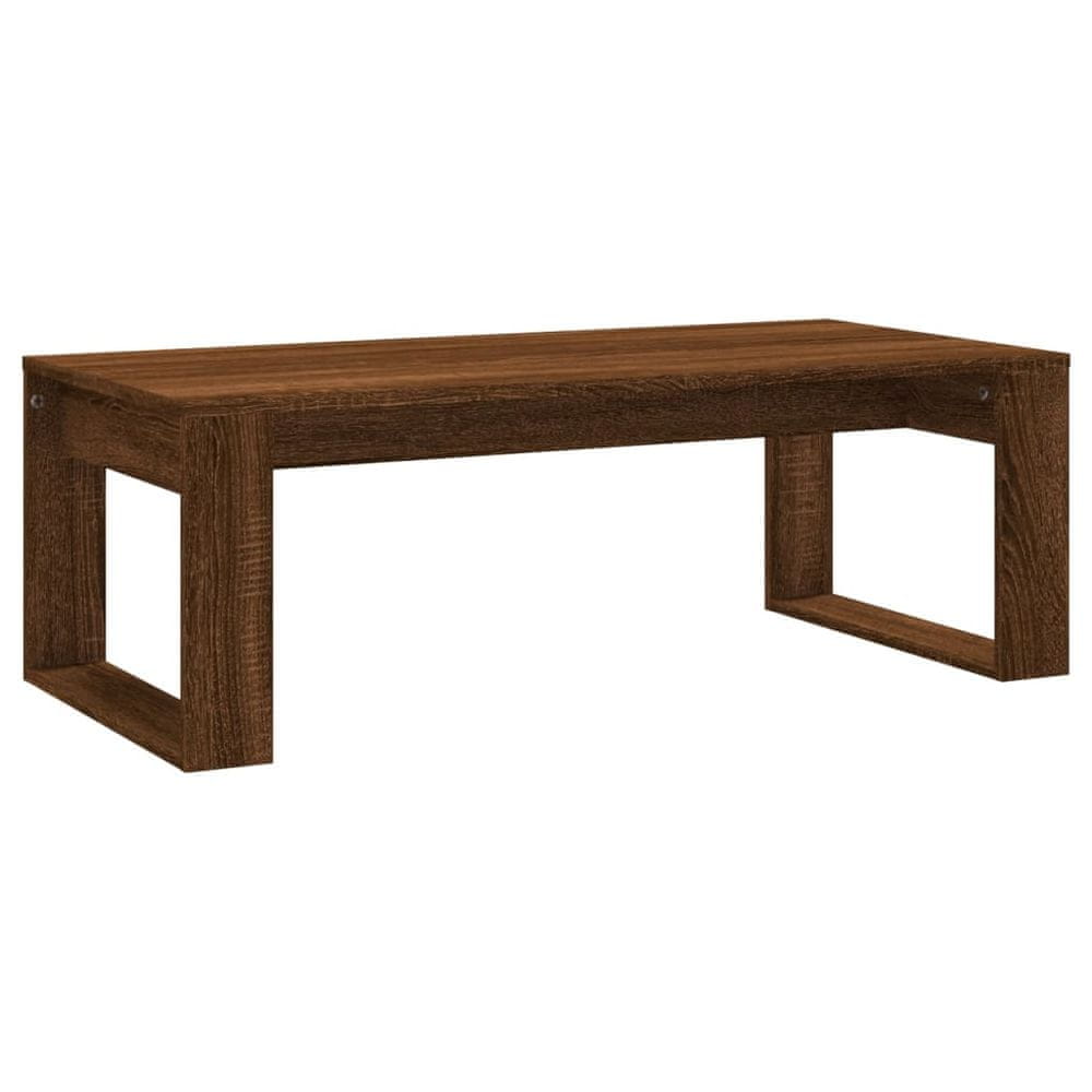 Vidaxl Konferenčný stolík hnedý dub 102x50x35 cm kompozitné drevo